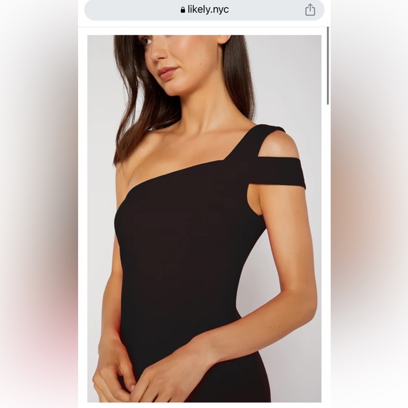 Likely Maxson Asymmetric Cold-Shoulder Evening Gown Fuchsia hot Pink size 2 NWT - Picture 11 of 13